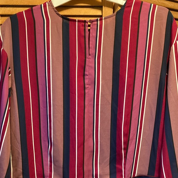 Worthington Colorful Striped Top with Bell Sleeves - Picture 9 of 16